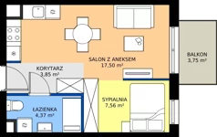 1 pokój, mieszkanie 33,28 m², parter, oferta nr C/06, Królowej Jadwigi 51 - Etap II, Poznań, Wilda, Stare Miasto, Królowej Jadwigi 51