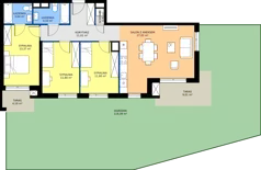 4 pokoje, mieszkanie 83,36 m², parter, oferta nr D/06, Królowej Jadwigi 51 - Etap II, Poznań, Wilda, Stare Miasto, Królowej Jadwigi 51