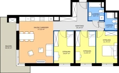 4 pokoje, mieszkanie 83,40 m², piętro 1, oferta nr D/09, Królowej Jadwigi 51 - Etap II, Poznań, Wilda, Stare Miasto, Królowej Jadwigi 51