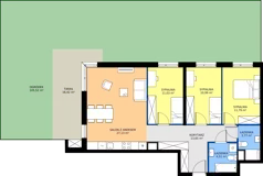 4 pokoje, mieszkanie 82,87 m², parter, oferta nr D/05, Królowej Jadwigi 51 - Etap II, Poznań, Wilda, Stare Miasto, Królowej Jadwigi 51