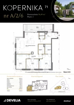 4 pokoje, mieszkanie 96,49 m², piętro 2, oferta nr A/2/6, Kopernika 71, Gdynia, Redłowo, ul. Mikołaja Kopernika