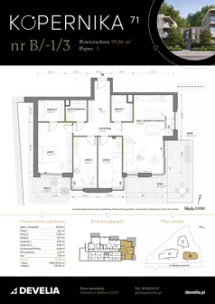 4 pokoje, apartament 99,86 m², parter, oferta nr B/0/4, Kopernika 71, Gdynia, Redłowo, ul. Mikołaja Kopernika
