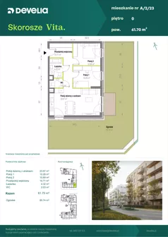 3 pokoje, mieszkanie 61,70 m², parter, oferta nr A/2/23, Skorosze Vita, Warszawa, Ursus, Skorosze, ul. Świętej Rodziny