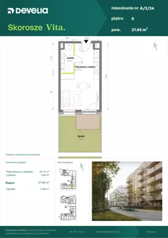 1 pokój, mieszkanie 27,83 m², parter, oferta nr A/2/24, Skorosze Vita, Warszawa, Ursus, Skorosze, ul. Świętej Rodziny