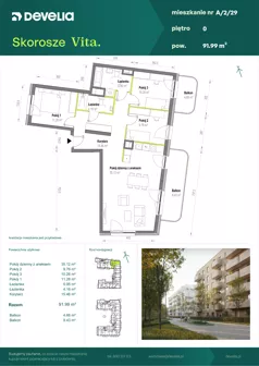 4 pokoje, mieszkanie 91,99 m², piętro 1, oferta nr A/2/29, Skorosze Vita, Warszawa, Ursus, Skorosze, ul. Świętej Rodziny