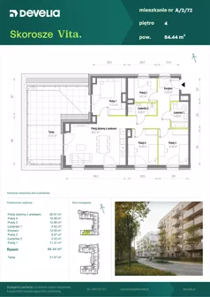 4 pokoje, mieszkanie 84,44 m², piętro 4, oferta nr A/2/72, Skorosze Vita, Warszawa, Ursus, Skorosze, ul. Świętej Rodziny