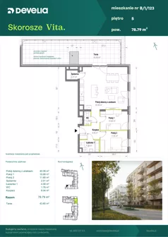 3 pokoje, mieszkanie 78,79 m², piętro 5, oferta nr B/1/123, Skorosze Vita, Warszawa, Ursus, Skorosze, ul. Świętej Rodziny