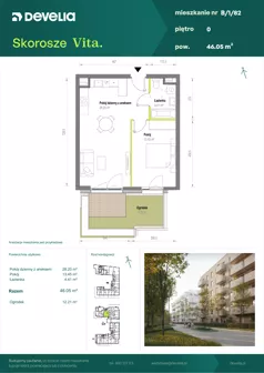 2 pokoje, mieszkanie 42,43 m², piętro 1, oferta nr A/1/3, Skorosze Vita, Warszawa, Ursus, Skorosze, ul. Świętej Rodziny