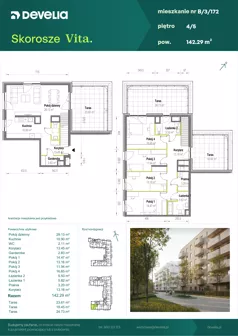 5 pokoi, mieszkanie 142,29 m², piętro 4, oferta nr B/3/172, Skorosze Vita, Warszawa, Ursus, Skorosze, ul. Świętej Rodziny