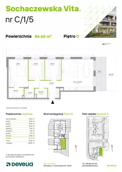 4 pokoje, mieszkanie 86,65 m², parter, oferta nr C/1/5, Sochaczewska Vita I, Warszawa, Bemowo, Chrzanów, ul. Sochaczewska 12