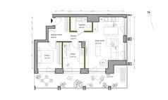 3 pokoje, mieszkanie 59,33 m², piętro 2, oferta nr A.003, Bracka Vita, Katowice, Dąb, Dąb, ul. Bracka 20
