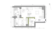 2 pokoje, mieszkanie 39,54 m², piętro 3, oferta nr A.017, Bracka Vita, Katowice, Dąb, Dąb, ul. Bracka 20