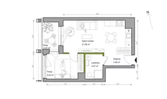 2 pokoje, mieszkanie 39,54 m², piętro 4, oferta nr A.027, Bracka Vita, Katowice, Dąb, Dąb, ul. Bracka 20