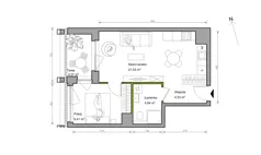 2 pokoje, mieszkanie 40,31 m², piętro 6, oferta nr A.047, Bracka Vita, Katowice, Dąb, Dąb, ul. Bracka 20