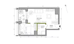 2 pokoje, mieszkanie 39,81 m², piętro 13, oferta nr A.107, Bracka Vita, Katowice, Dąb, Dąb, ul. Bracka 20