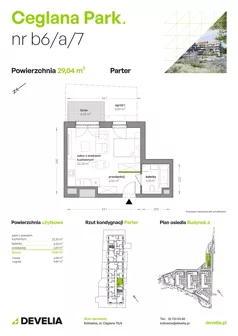 1 pokój, mieszkanie 29,04 m², parter, oferta nr B6/A/07, Ceglana Park IX, Katowice, Brynów-Osiedle Zgrzebnioka, Brynów, ul. Ceglana