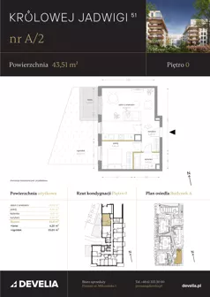 2 pokoje, mieszkanie 43,51 m², parter, oferta nr A/02, Królowej Jadwigi 51 - Etap I, Poznań, Wilda, Stare Miasto, Królowej Jadwigi 51