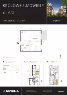 2 pokoje, mieszkanie 37,78 m², parter, oferta nr A/03, Królowej Jadwigi 51 - Etap I, Poznań, Wilda, Stare Miasto, Królowej Jadwigi 51