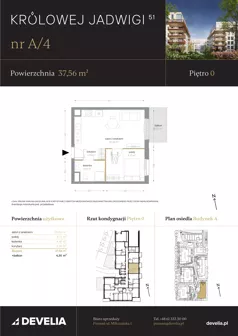 2 pokoje, mieszkanie 37,56 m², parter, oferta nr A/04, Królowej Jadwigi 51 - Etap I, Poznań, Wilda, Stare Miasto, Królowej Jadwigi 51