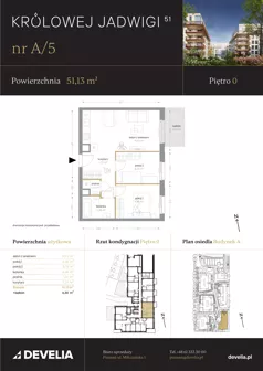 3 pokoje, mieszkanie 51,13 m², parter, oferta nr A/05, Królowej Jadwigi 51 - Etap I, Poznań, Wilda, Stare Miasto, Królowej Jadwigi 51
