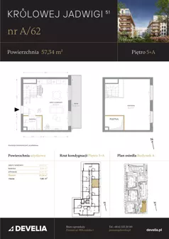 3 pokoje, mieszkanie 57,34 m², piętro 5, oferta nr A/62, Królowej Jadwigi 51 - Etap I, Poznań, Wilda, Stare Miasto, Królowej Jadwigi 51