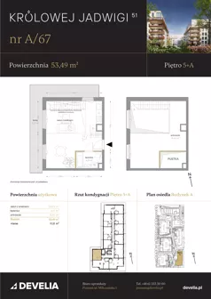 3 pokoje, mieszkanie 53,49 m², piętro 5, oferta nr A/67, Królowej Jadwigi 51 - Etap I, Poznań, Wilda, Stare Miasto, Królowej Jadwigi 51