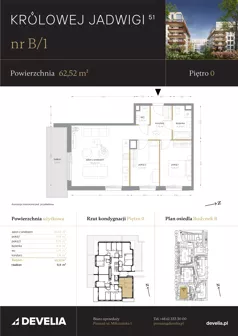 3 pokoje, mieszkanie 62,52 m², parter, oferta nr B/01, Królowej Jadwigi 51 - Etap I, Poznań, Wilda, Stare Miasto, Królowej Jadwigi 51