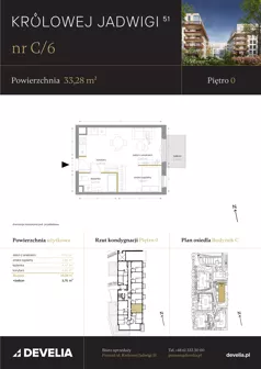 1 pokój, mieszkanie 33,28 m², parter, oferta nr C/06, Królowej Jadwigi 51 - Etap II, Poznań, Wilda, Stare Miasto, Królowej Jadwigi 51