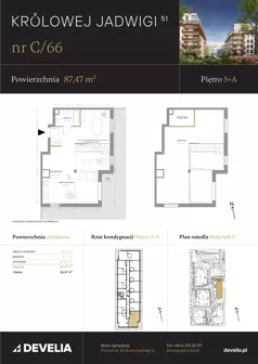 4 pokoje, mieszkanie 87,47 m², piętro 5, oferta nr C/66, Królowej Jadwigi 51 - Etap II, Poznań, Wilda, Stare Miasto, Królowej Jadwigi 51