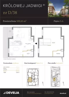 4 pokoje, mieszkanie 100,10 m², piętro 5, oferta nr D/38, Królowej Jadwigi 51 - Etap II, Poznań, Wilda, Stare Miasto, Królowej Jadwigi 51