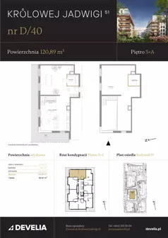 5 pokoi, mieszkanie 120,89 m², piętro 5, oferta nr D/40, Królowej Jadwigi 51 - Etap II, Poznań, Wilda, Stare Miasto, Królowej Jadwigi 51