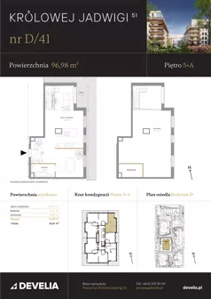 4 pokoje, mieszkanie 96,98 m², piętro 5, oferta nr D/41, Królowej Jadwigi 51 - Etap II, Poznań, Wilda, Stare Miasto, Królowej Jadwigi 51