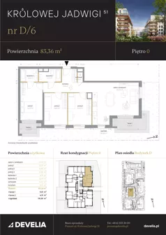 4 pokoje, mieszkanie 83,36 m², parter, oferta nr D/06, Królowej Jadwigi 51 - Etap II, Poznań, Wilda, Stare Miasto, Królowej Jadwigi 51