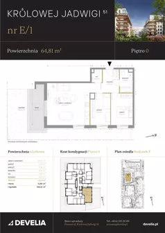 3 pokoje, mieszkanie 65,36 m², piętro 1, oferta nr D/13, Królowej Jadwigi 51 - Etap II, Poznań, Wilda, Stare Miasto, Królowej Jadwigi 51