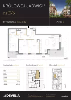 4 pokoje, mieszkanie 83,36 m², parter, oferta nr E/06, Królowej Jadwigi 51 - Etap II, Poznań, Wilda, Stare Miasto, Królowej Jadwigi 51