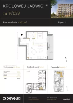 2 pokoje, mieszkanie 48,32 m², piętro 2, oferta nr F/029, Królowej Jadwigi 51 - Etap III, Poznań, Wilda, Stare Miasto, Królowej Jadwigi 51