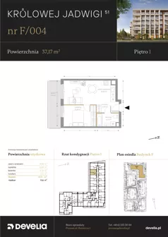2 pokoje, apartament 37,17 m², piętro 1, oferta nr F/004, Królowej Jadwigi 51 - Etap III, Poznań, Wilda, Stare Miasto, Królowej Jadwigi 51