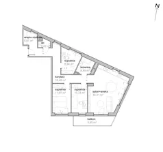 4 pokoje, mieszkanie 91,41 m², piętro 3, oferta nr K2/3/11, Piękna Vita, Wrocław, Tarnogaj, ul. Piękna 29