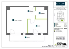 2 pokoje, mieszkanie 46,53 m², piętro 1, oferta nr AA0111, Vilda Arte, Poznań, Wilda, Wilda, Mieczysława Niedziałkowskiego 11