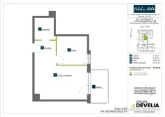 2 pokoje, mieszkanie 41,54 m², piętro 4, oferta nr AA0407, Vilda Arte, Poznań, Wilda, Wilda, Mieczysława Niedziałkowskiego 11