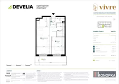 2 pokoje, mieszkanie 45,26 m², piętro 1, oferta nr AA0101, Vivre, Wrocław, Gaj, Świeradowska 75A