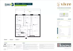 3 pokoje, mieszkanie 58,40 m², piętro 3, oferta nr AA0306, Vivre, Wrocław, Gaj, Świeradowska 75A