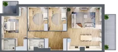 4 pokoje, mieszkanie 111,13 m², piętro 4, oferta nr B.40, Apartamenty Kapitanat bud. B, Gdańsk, Śródmieście, ul. Stępkarska / Wiosny Ludów