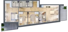 4 pokoje, mieszkanie 87,44 m², piętro 4, oferta nr A.40, Apartamenty Kapitanat bud. A, Gdańsk, Śródmieście, ul. Stępkarska / Wiosny Ludów