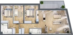 4 pokoje, apartament 109,60 m², piętro 1, oferta nr A.14, Apartamenty Kapitanat bud. A, Gdańsk, Śródmieście, ul. Stępkarska / Wiosny Ludów
