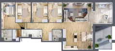 5 pokoi, apartament 142,73 m², piętro 4, oferta nr A.45, Apartamenty Kapitanat bud. A, Gdańsk, Śródmieście, ul. Stępkarska / Wiosny Ludów