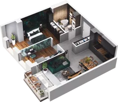 1 pokój, mieszkanie 54,26 m², piętro 5, oferta nr CP/R7/62, Centralpark, Gdańsk, Piecki-Migowo, Morena, ul. Franciszka Rakoczego