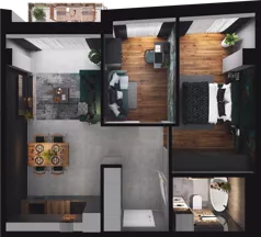 1 pokój, mieszkanie 54,26 m², piętro 5, oferta nr CP/R7/62, Centralpark, Gdańsk, Piecki-Migowo, Morena, ul. Franciszka Rakoczego