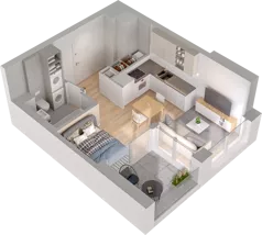 1 pokój, mieszkanie 27,60 m², piętro 8, oferta nr CP/R5/82, Centralpark, Gdańsk, Piecki-Migowo, Morena, ul. Franciszka Rakoczego