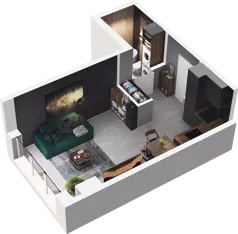 1 pokój, mieszkanie 27,45 m², piętro 1, oferta nr CP/R7/26, Centralpark, Gdańsk, Piecki-Migowo, Morena, ul. Franciszka Rakoczego